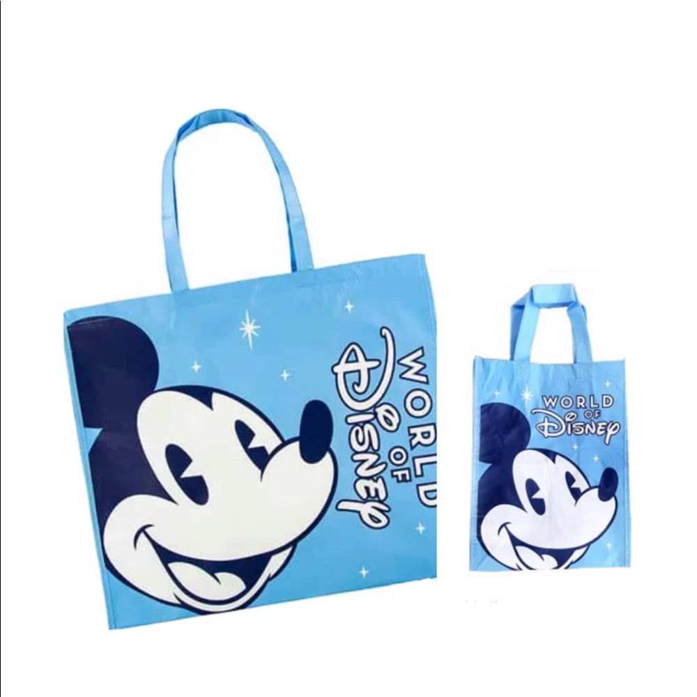 World of Disney 2 Reusable Large & Small Shopping Bags Tote Souvenir NEW